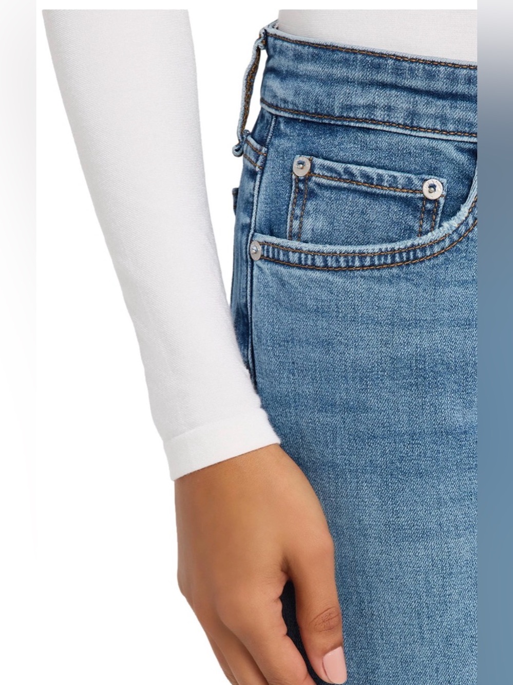 NWT Rag & Bone Dre Low-Rise Stretch Boyfriend Jeans - Julienne; Size 27 - Picture 6 of 16